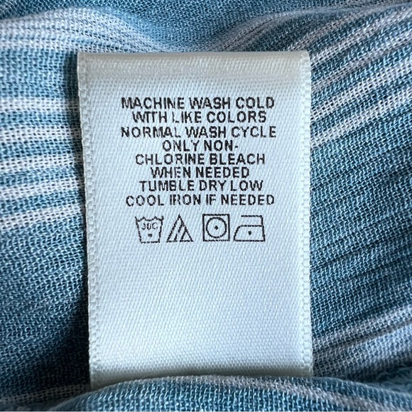 New WEST KEI Stitch Fix Romayne Tie Front Striped Top Size 2X Blue White - Picture 6 of 6